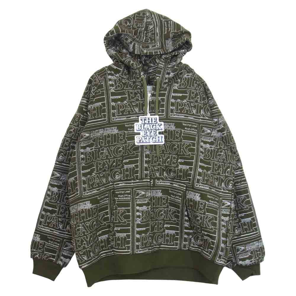 THE BLACK EYE PATCH ブラックアイパッチ 21SS LABEL CAUTION HOODIE