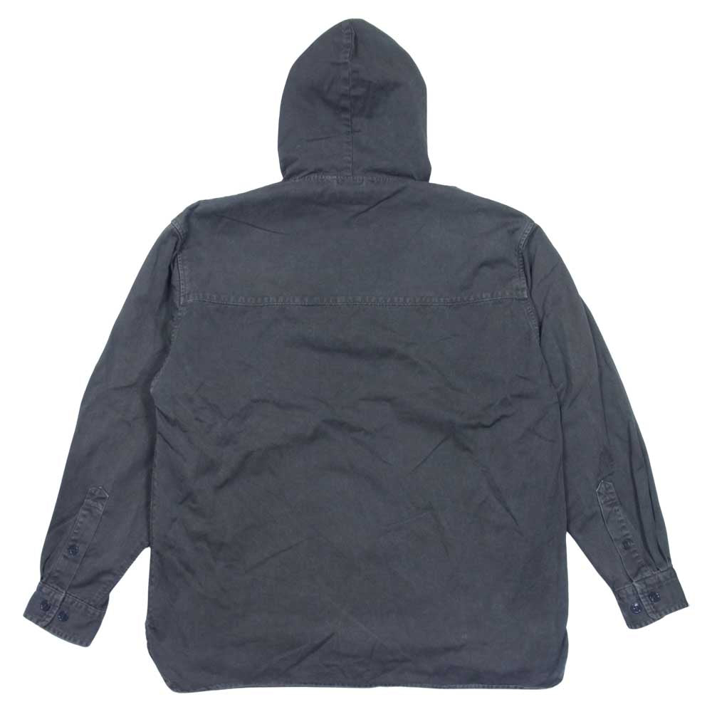 DESCENDANT ディセンダント 18SS 181tqds-shm04 MOLE HOODED LS SHIRT オーバーダイ フーデッド プルオーバー シャツ ブラック系 2【中古】