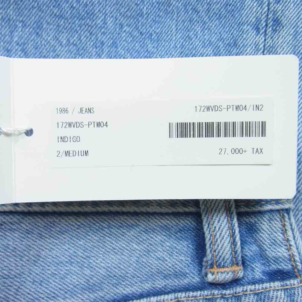 DESCENDANT ディセンダント 172wvds-ptm04 1986 JEANS 加工 デニムパンツ 日本製 インディゴブルー系 2【中古】