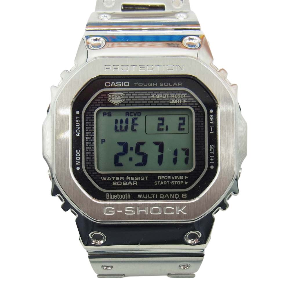G-SHOCK ジーショック GMW-B5000D-1JF 電波ソーラーウォッチ Bluetooth対応 フルメタル リストウォッチ 腕時計 シルバー系【中古】