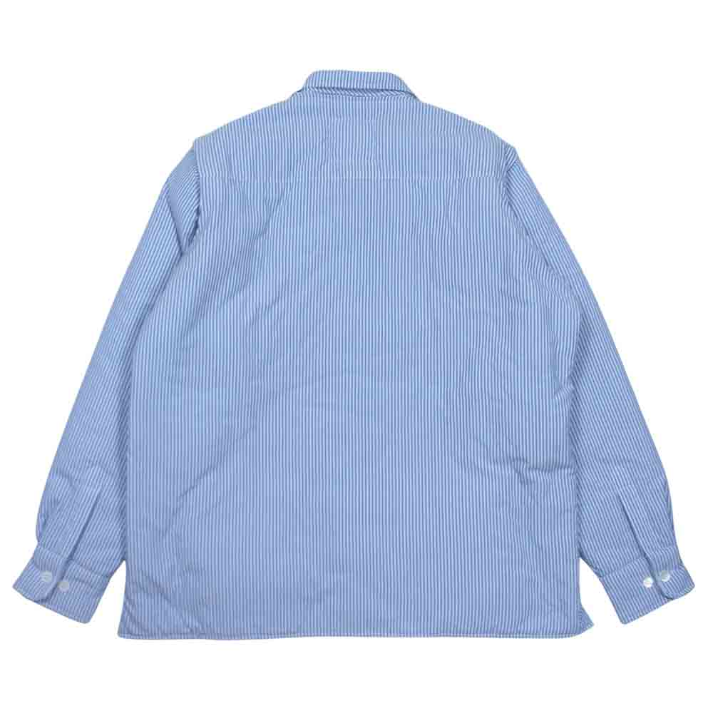 UNDERCOVER アンダーカバー AMBIVALENCE期 small parts スモール パーツ ストライプ ダウン シャツ ライトブルー系 S【美品】【中古】