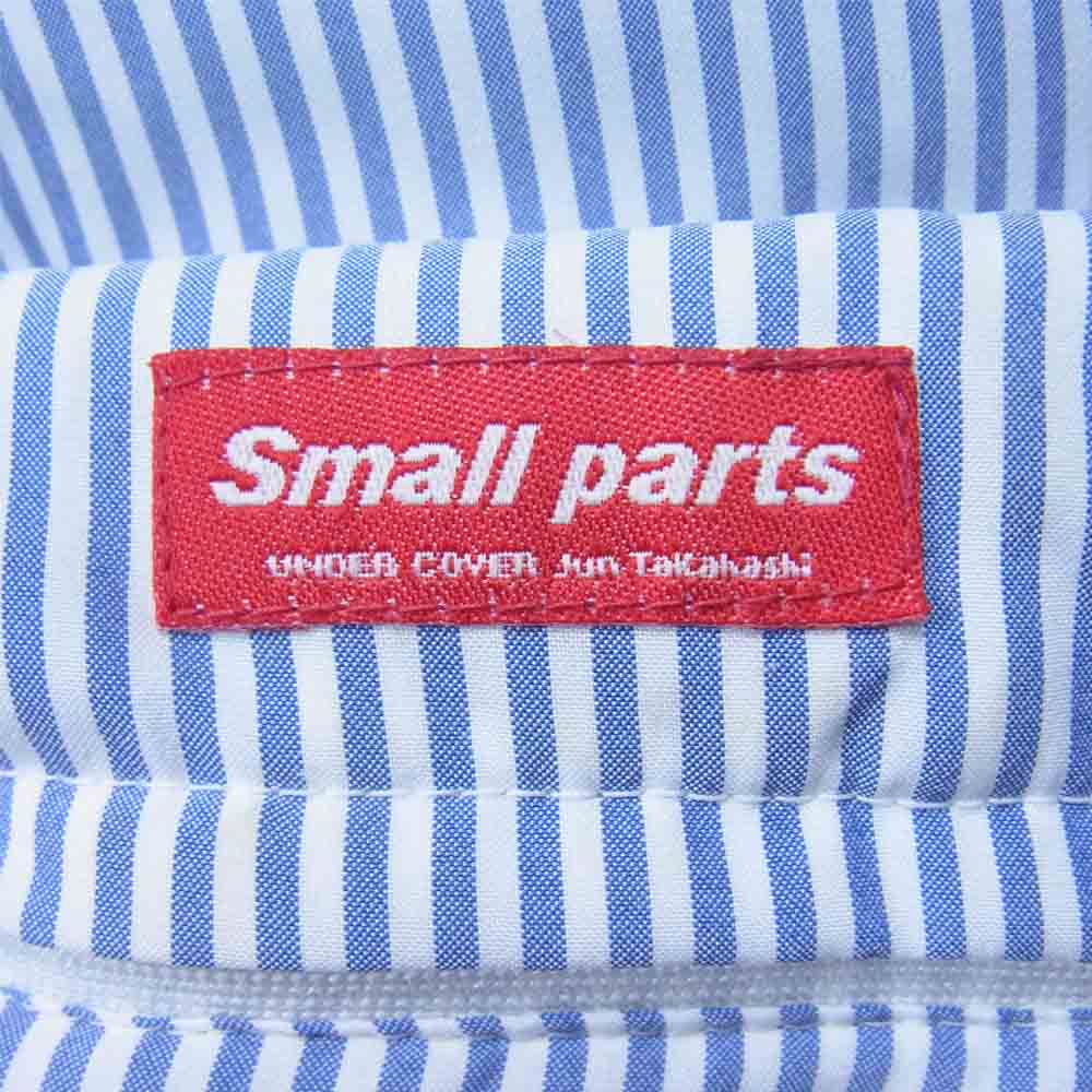 UNDERCOVER アンダーカバー AMBIVALENCE期 small parts スモール パーツ ストライプ ダウン シャツ ライトブルー系 S【美品】【中古】