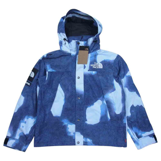 Supreme シュプリーム 21AW NP521001 The North Face Bleached Denim Print Mountain Jacket ザ ノース フェイス ブリーチド デニム プリント マウンテン ジャケット インディゴブルー系 S【極上美品】【中古】
