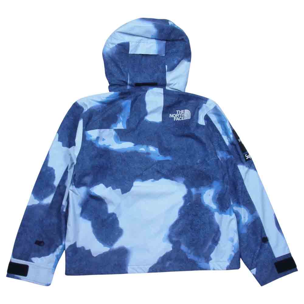 Supreme シュプリーム 21AW NP521001 The North Face Bleached Denim Print Mountain Jacket ザ ノース フェイス ブリーチド デニム プリント マウンテン ジャケット インディゴブルー系 S【極上美品】【中古】