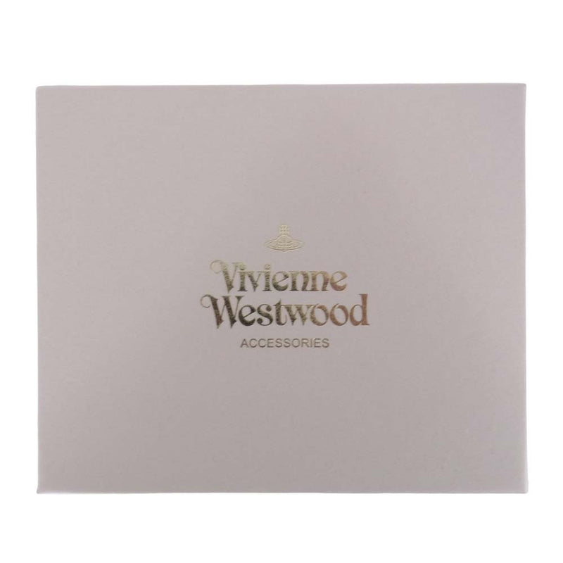 Vivienne Westwood ヴィヴィアンウエストウッド 3218C921 オーブマーク 口金 ステアレザー 二つ折り 財布 ブラック系【新古品】【未使用】【中古】