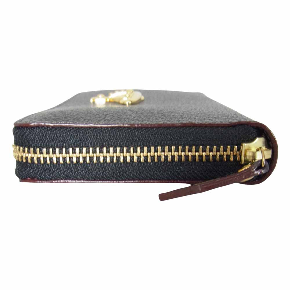 Vivienne Westwood ヴィヴィアンウエストウッド 3118C9A1 オーブマーク ステアレザー ラウンドファスナー ラウンドジップ 長財布 ブラック系【新古品】【未使用】【中古】