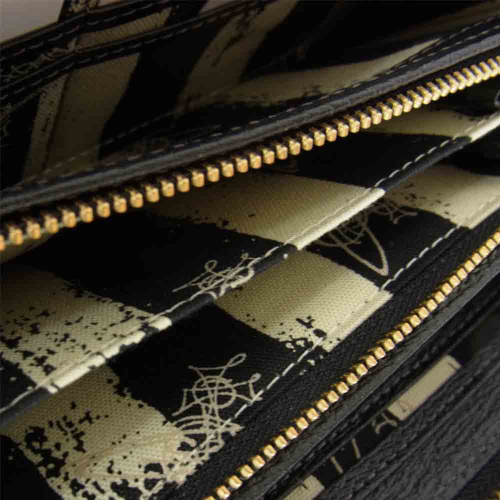 Vivienne Westwood ヴィヴィアンウエストウッド 3118C9A1 オーブマーク ステアレザー ラウンドファスナー ラウンドジップ 長財布 ブラック系【新古品】【未使用】【中古】