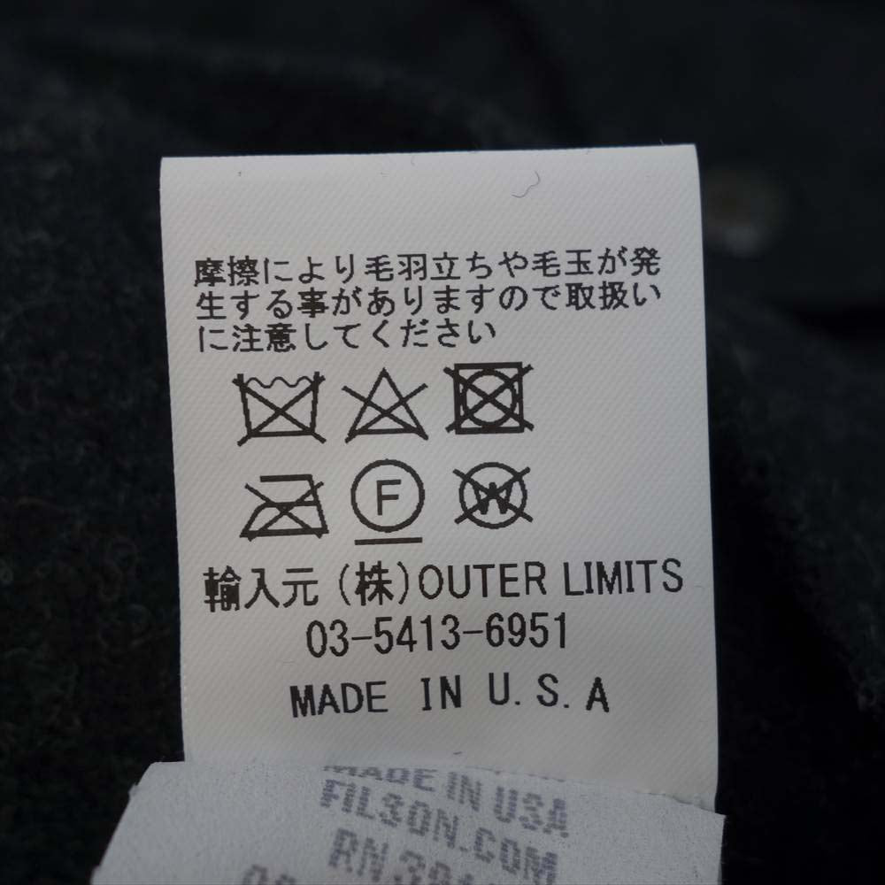FILSON フィルソン 8093-45-00006 MACKINAW WOOL JACKET マッキーノクルーザー ウール ハンティング ジャケット チャコール系 XS【美品】【中古】