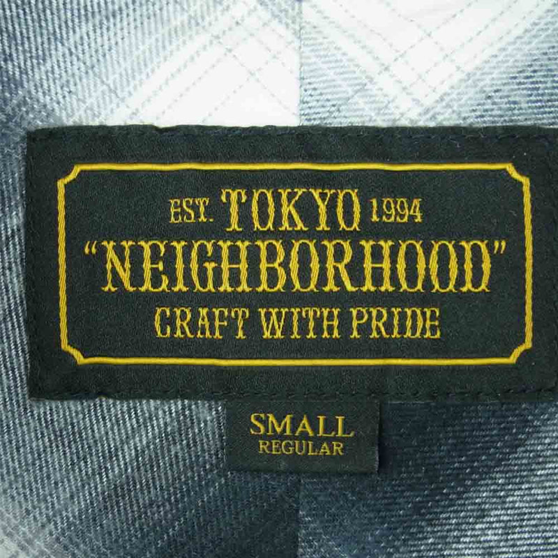 NEIGHBORHOOD ネイバーフッド 20SS 201ARNH-SHM03 B&C/C-SHIRT.LS フランネル 長袖 チェック シャツ グレー系 S【中古】