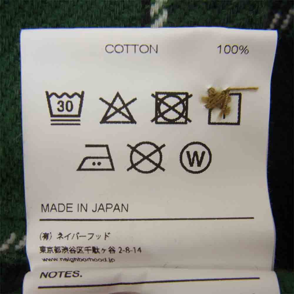 NEIGHBORHOOD ネイバーフッド 20SS 201ARNH-SHM01 LUMBERS / C-SHIRT LS 長袖 チェック シャツ グリーン系 S【中古】