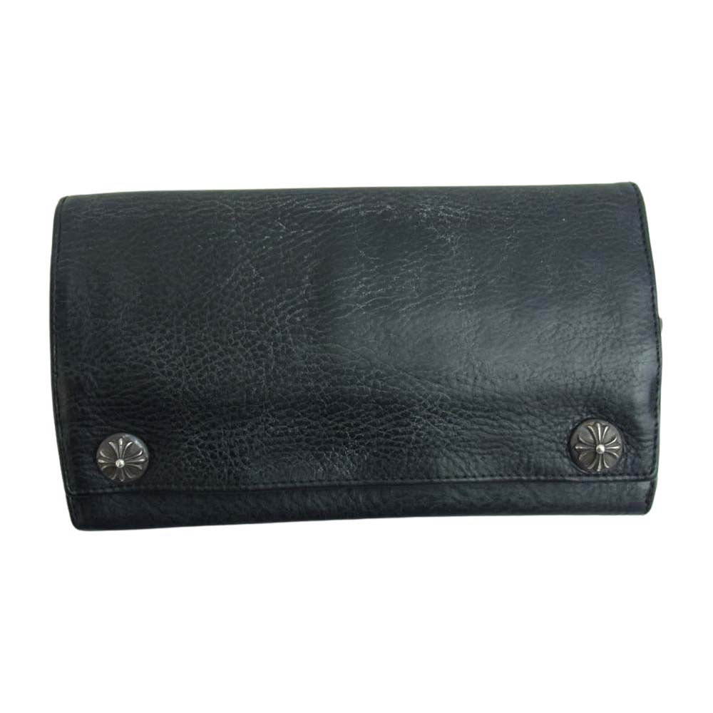 CHROME HEARTS クロムハーツ（原本有） LONG WALLE グリーシー ロング ウォレット ブラック系【中古】
