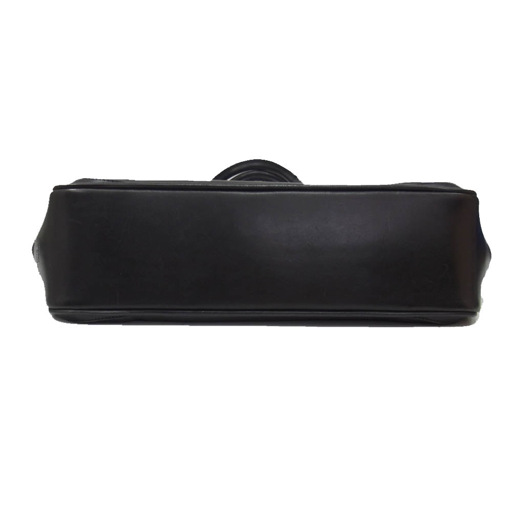 HUNTING WORLD ハンティングワールド イタリア製 チャーム付き レザー トートバッグ ブラック系【中古】