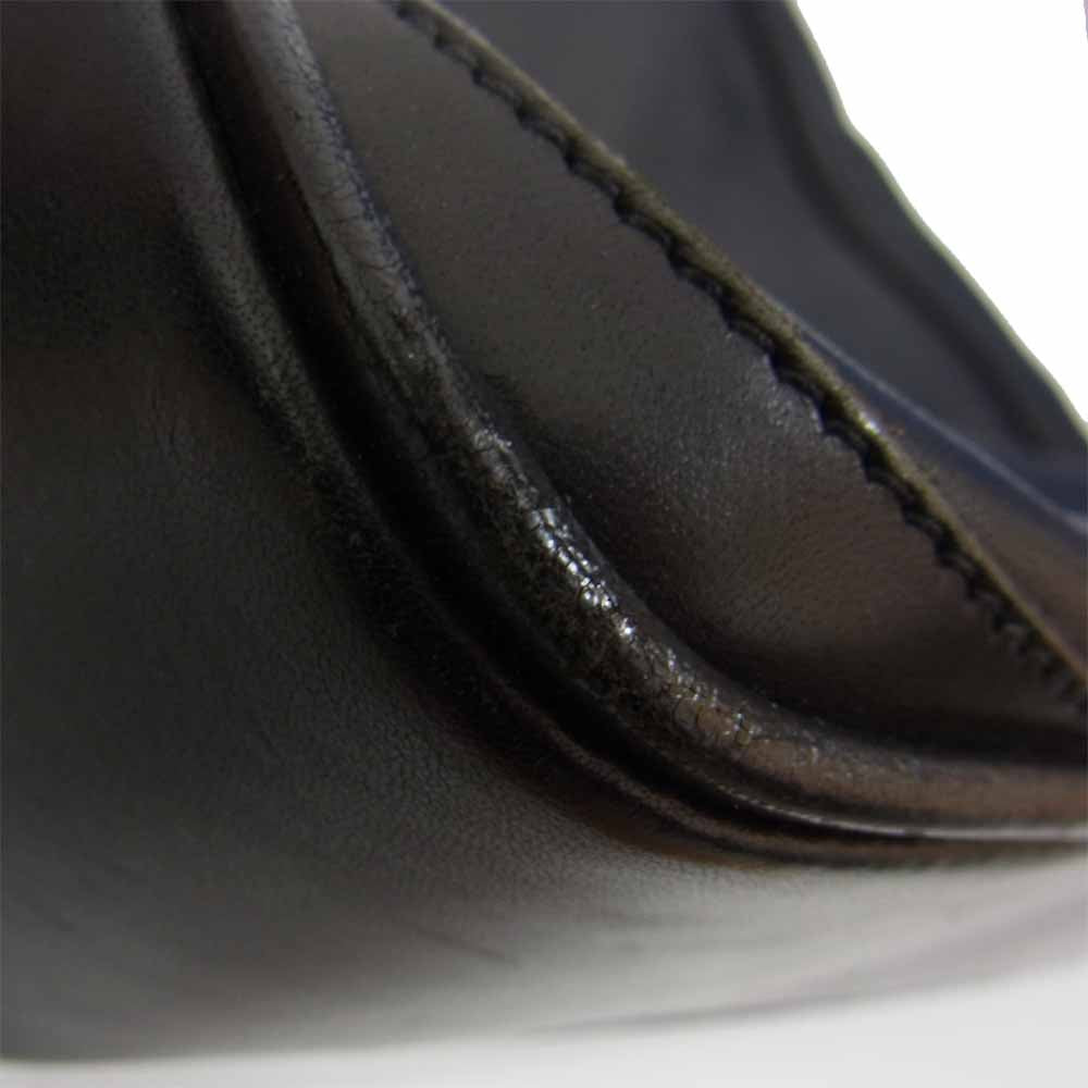 HUNTING WORLD ハンティングワールド イタリア製 チャーム付き レザー トートバッグ ブラック系【中古】