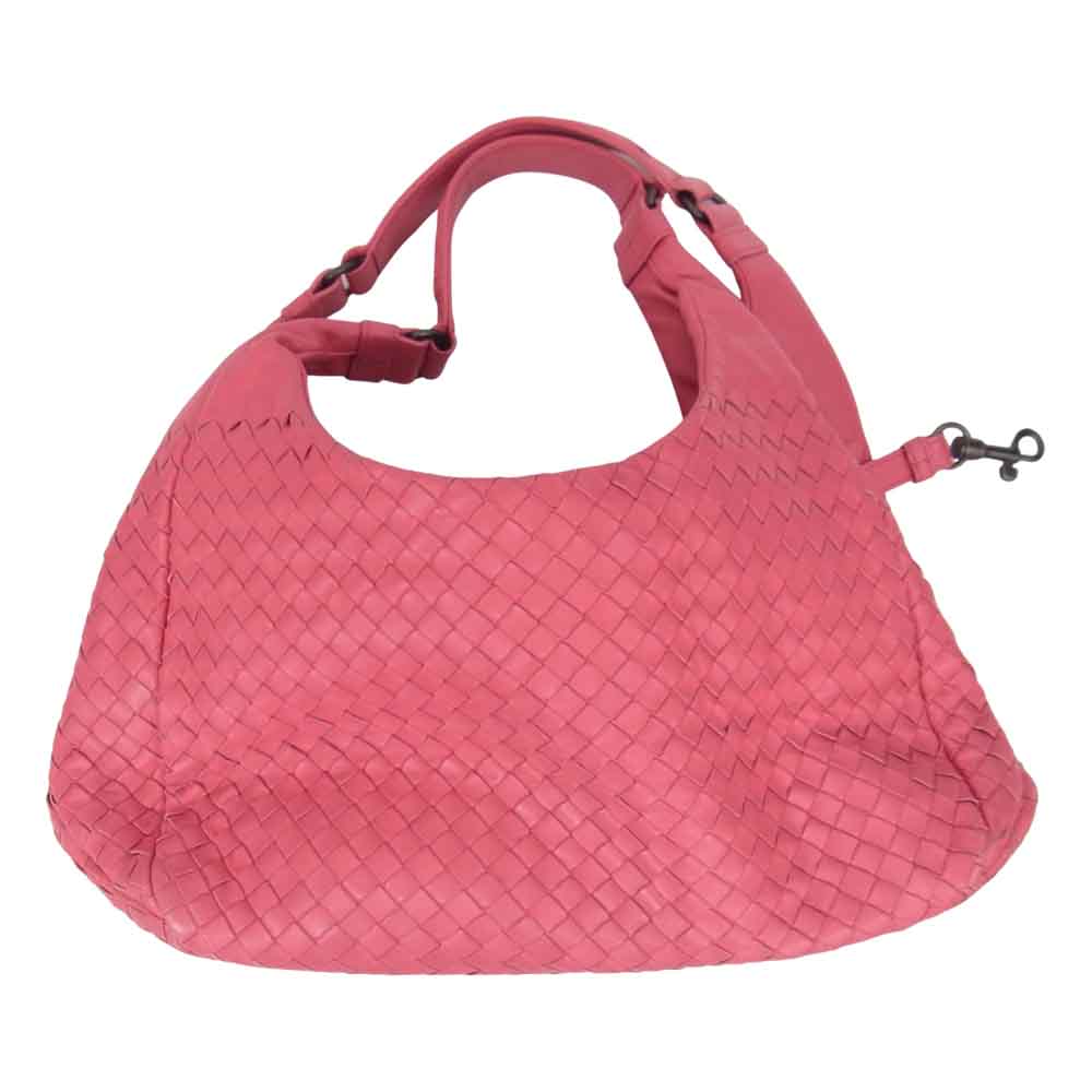 BOTTEGAVENETA ボッテガヴェネタ イントレチャート ミディアム カンパーナ バッグ ピンク ピンク系【中古】