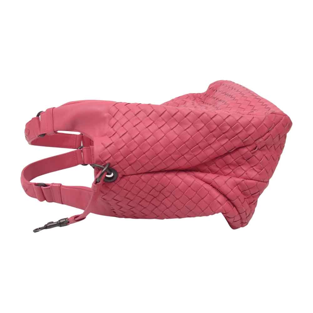 BOTTEGAVENETA ボッテガヴェネタ イントレチャート ミディアム カンパーナ バッグ ピンク ピンク系【中古】