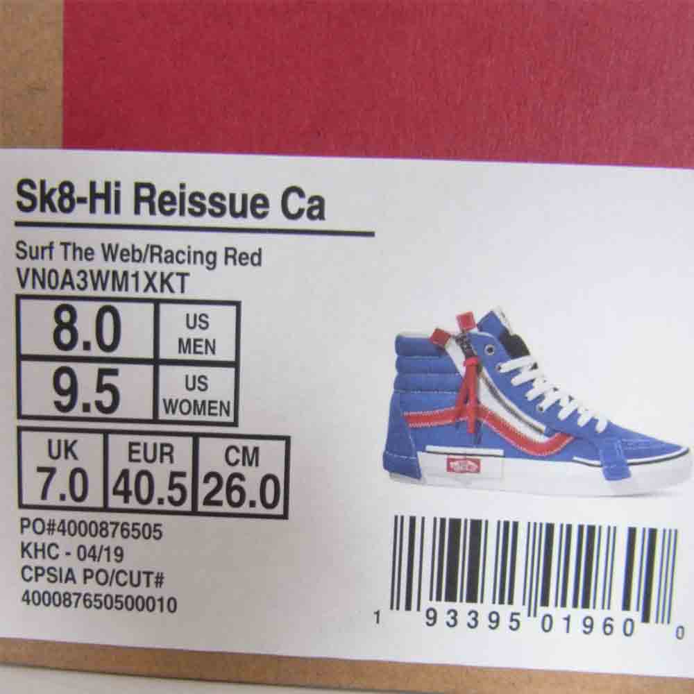 VANS バンズ VN0A3WM1XKT SK8-HI REISSUE CAP スケートハイ リイシューキャップ スニーカー　 ブルー系 26cm【新古品】【未使用】【中古】