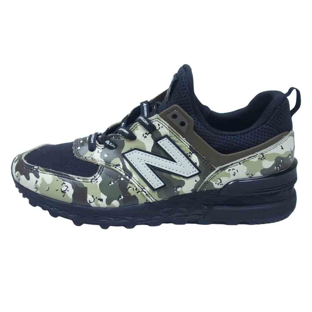 NEW BALANCE ニューバランス MS574GBL × GREGORY グレゴリー ×BEAMS PLUS ビームス スニーカー カーキ/ブラック US8【極上美品】【中古】