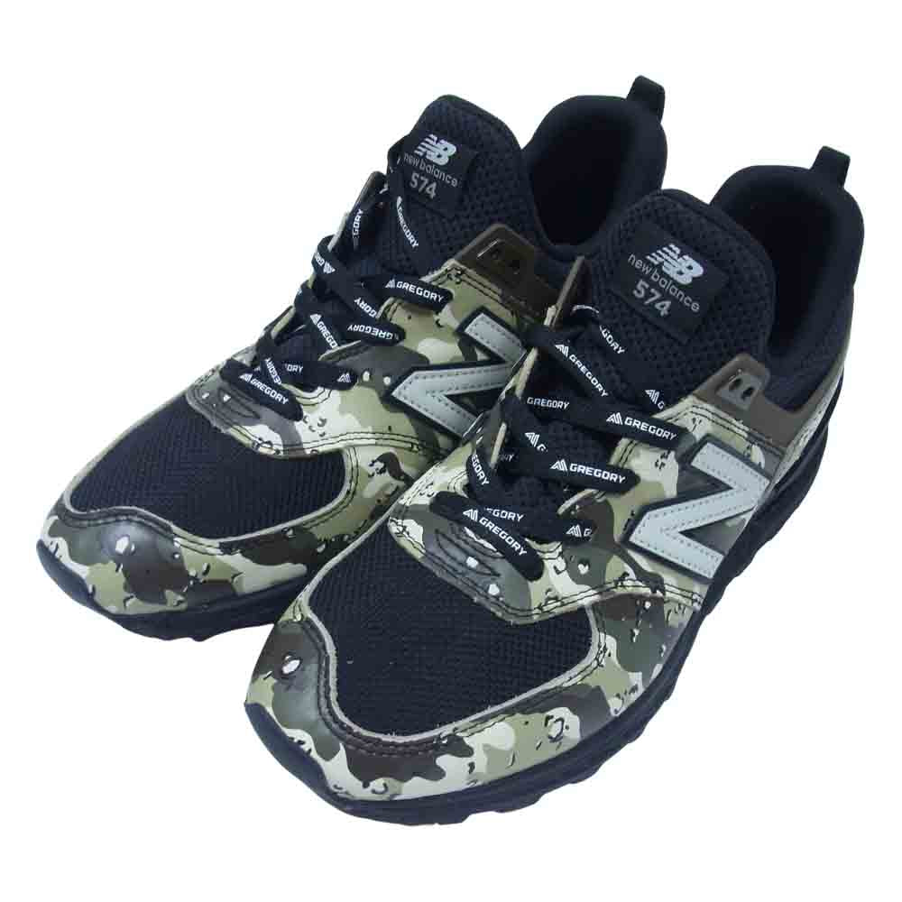 NEW BALANCE ニューバランス MS574GBL × GREGORY グレゴリー ×BEAMS PLUS ビームス スニーカー カーキ/ブラック US8【極上美品】【中古】