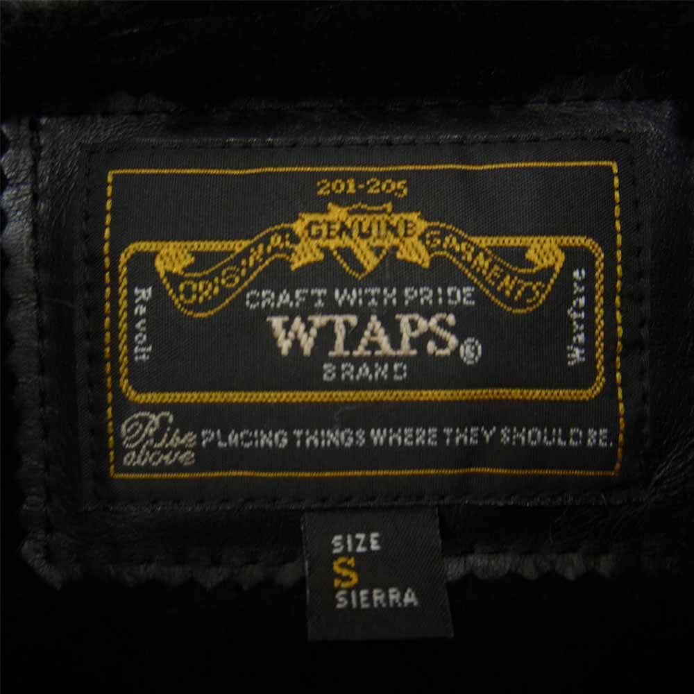 WTAPS ダブルタップス 2007/2ND NWDT-JK-M02 TWO TONE RANCHO B-3 ムートン フライト ジャケット ブラック系 S【中古】