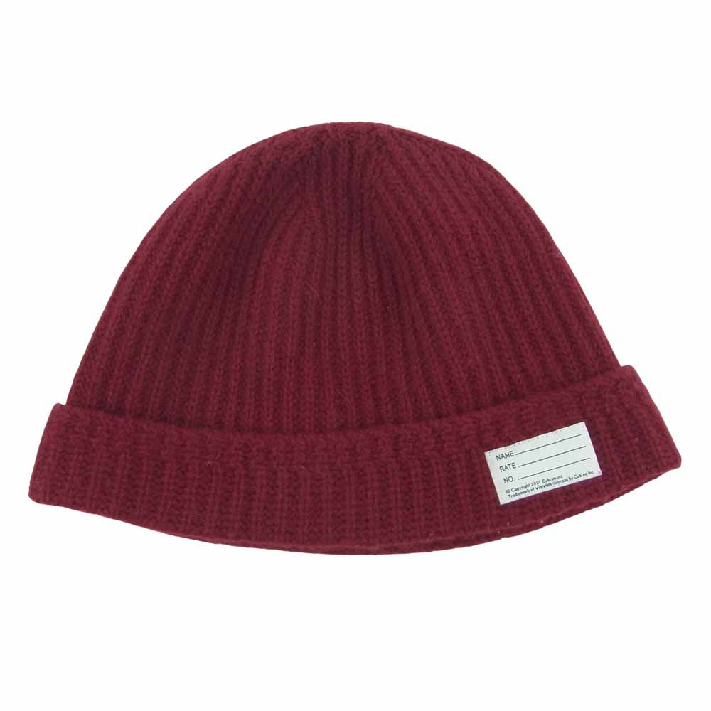 VISVIM ビズビム 0114203003016 14AW KNIT BEANIE WOOL ウール ニット キャップ 帽子 ワインレッド系 F【中古】
