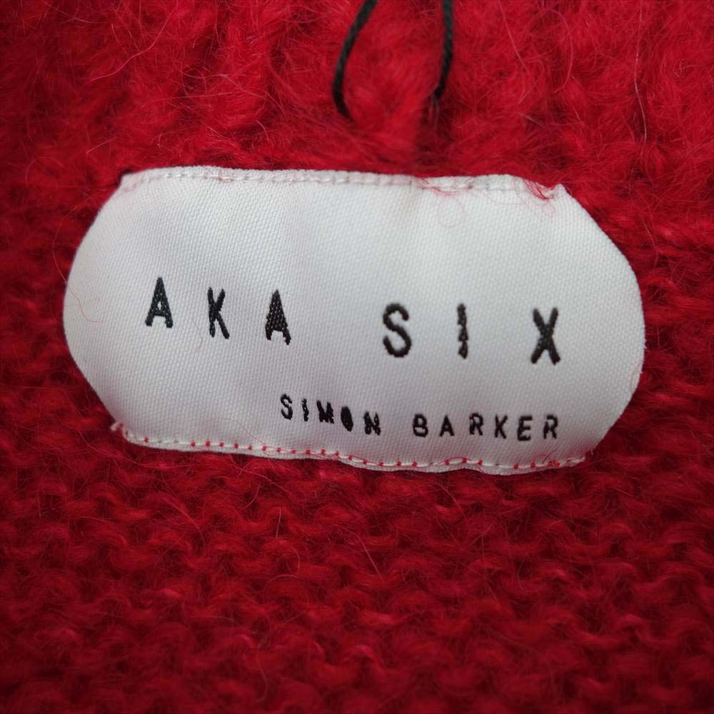 エーケーエーシックス 21AW  Simon Barker SCRAP MOHAIR JUNMPER モヘア セーター レッド系 XL【新古品】【未使用】【中古】