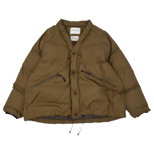 WHITE MOUNTAINEERING ホワイトマウンテニアリング WM2173204 WM TAION TWILLED DOWN HANTEN JACKET BROWN 袢纏 ダウン ジャケット ブラウン系 4【新古品】【未使用】【中古】