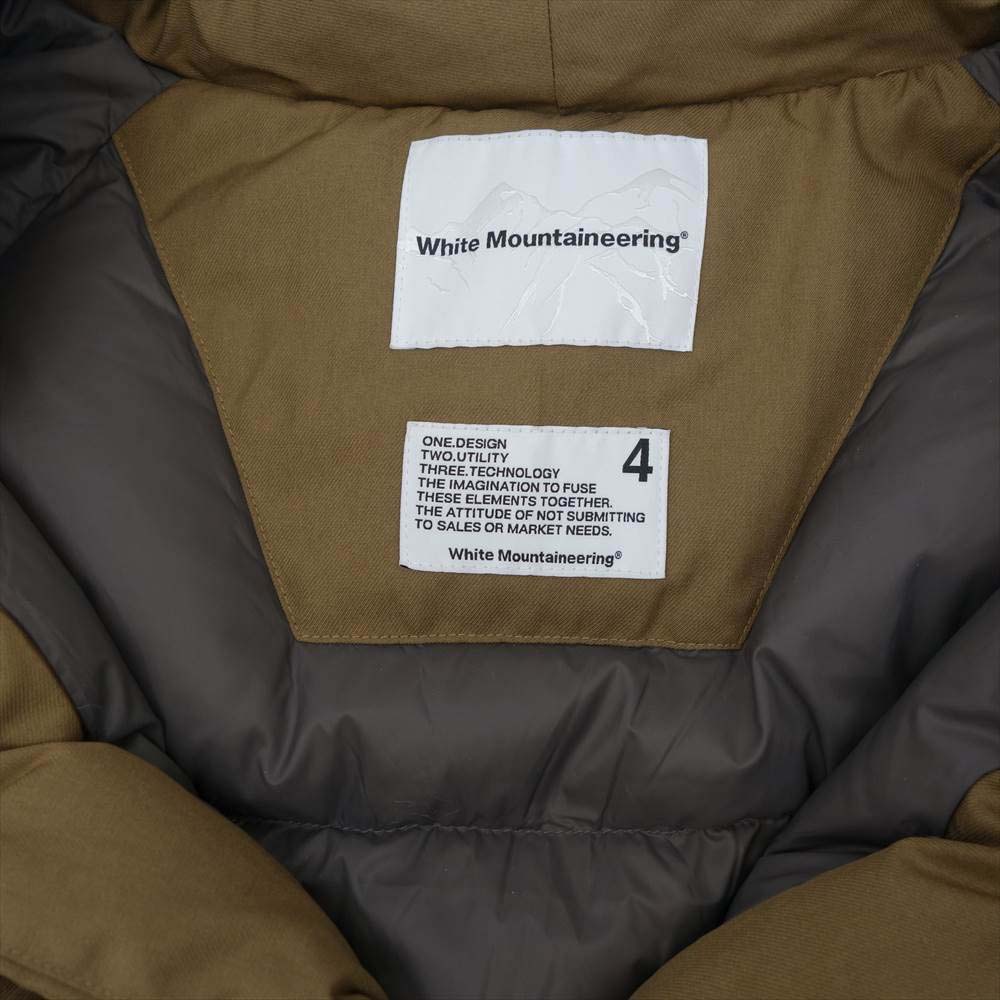 WHITE MOUNTAINEERING ホワイトマウンテニアリング WM2173204 WM TAION TWILLED DOWN HANTEN JACKET BROWN 袢纏 ダウン ジャケット ブラウン系 4【新古品】【未使用】【中古】