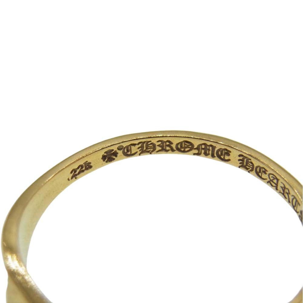 CHROME HEARTS クロムハーツ（原本有） 22K BBBLGM PYRAMID PLUS バブルガム ピラミッド プラス リング ゴールド系 17号【中古】