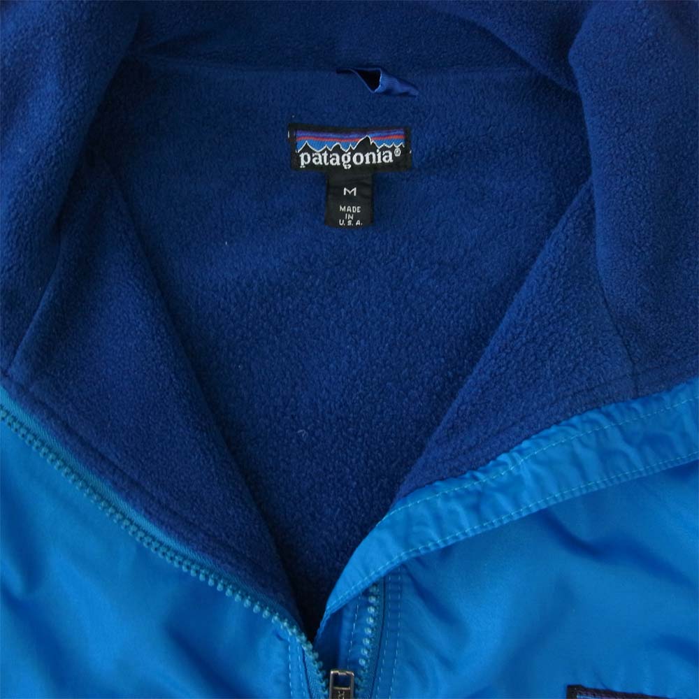 patagonia パタゴニア USA製 シェルドシンチラ ジャケット ナイロン ジャケット 裏地 フリース ブルー系 M【中古】