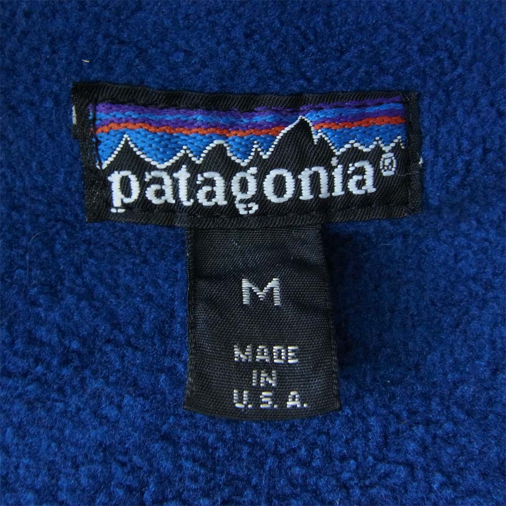 patagonia パタゴニア USA製 シェルドシンチラ ジャケット ナイロン ジャケット 裏地 フリース ブルー系 M【中古】
