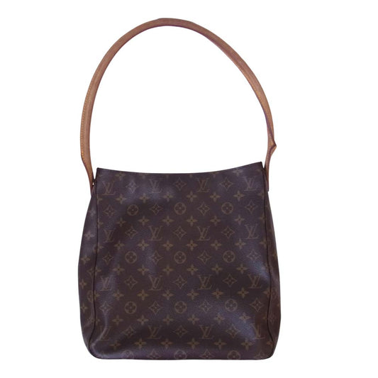 LOUIS VUITTON ルイ・ヴィトン M51145  モノグラム ルーピング GM バッグ ブラウン系【中古】