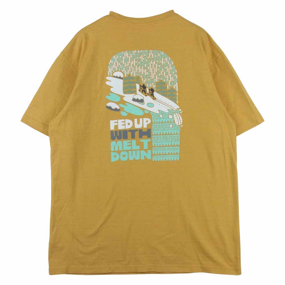patagonia パタゴニア 19AW 38481 38481FA19 Fed Up With Melt Down Responsibili-Tee フェッドアップ ウィズ メルトダウン レスポンシビリティー 半袖 Tシャツ イエロー系 M【中古】