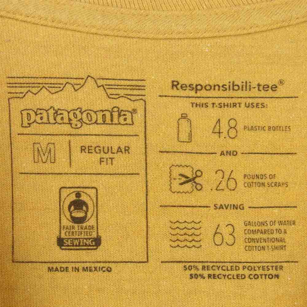 patagonia パタゴニア 19AW 38481 38481FA19 Fed Up With Melt Down Responsibili-Tee フェッドアップ ウィズ メルトダウン レスポンシビリティー 半袖 Tシャツ イエロー系 M【中古】
