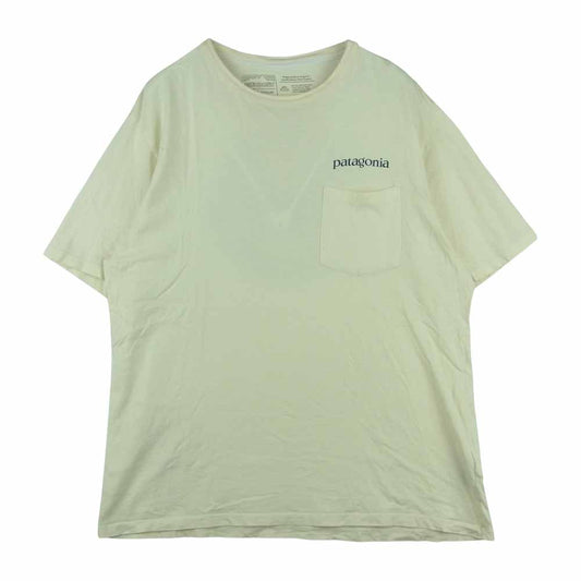 patagonia パタゴニア 20SS 38520 Road To Regenerative Pocket Tee ロード トゥ リジェネラティブ ポケット ティー 半袖 Tシャツ クリーム系 M【中古】