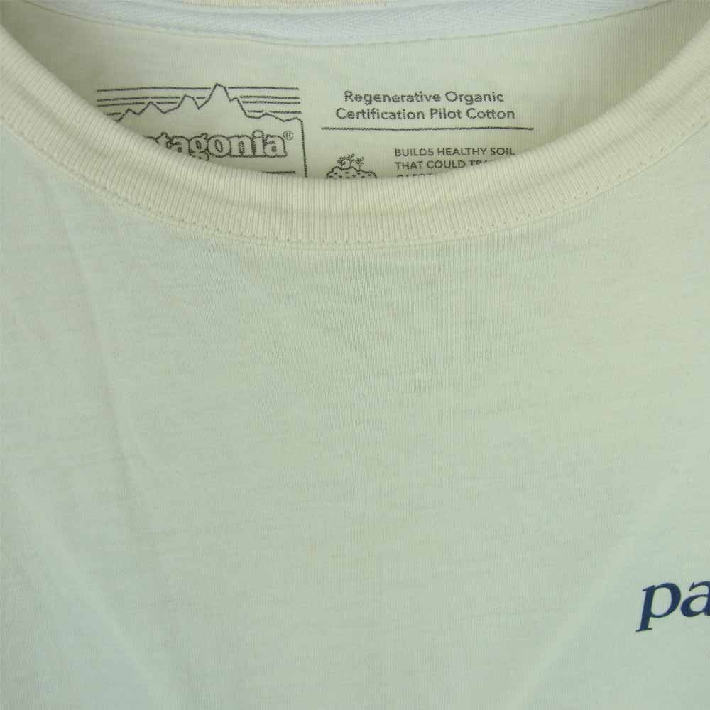 patagonia パタゴニア 20SS 38520 Road To Regenerative Pocket Tee ロード トゥ リジェネラティブ ポケット ティー 半袖 Tシャツ クリーム系 M【中古】
