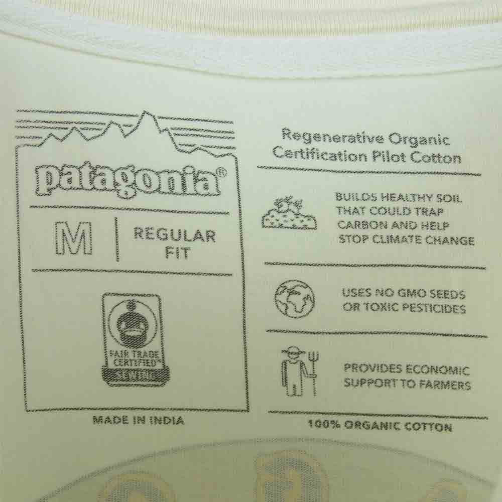 patagonia パタゴニア 20SS 38520 Road To Regenerative Pocket Tee ロード トゥ リジェネラティブ ポケット ティー 半袖 Tシャツ クリーム系 M【中古】
