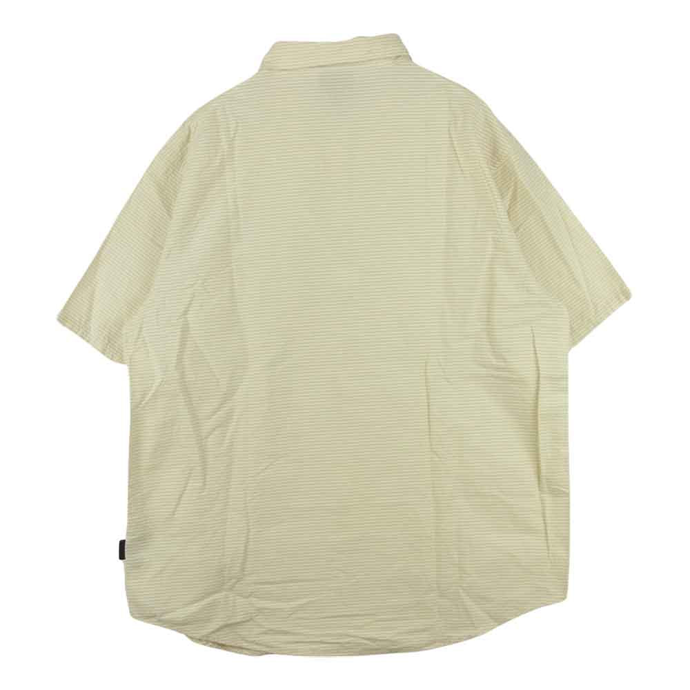 patagonia パタゴニア 20SS 53035 ORGANIC COTTON オーガニックコットン 半袖 コットン ストライプ シャツ クリーム系 M【中古】