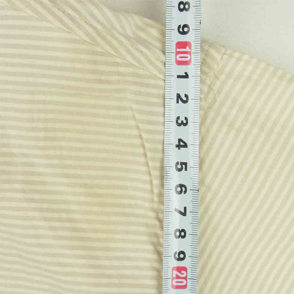 patagonia パタゴニア 20SS 53035 ORGANIC COTTON オーガニックコットン 半袖 コットン ストライプ シャツ クリーム系 M【中古】