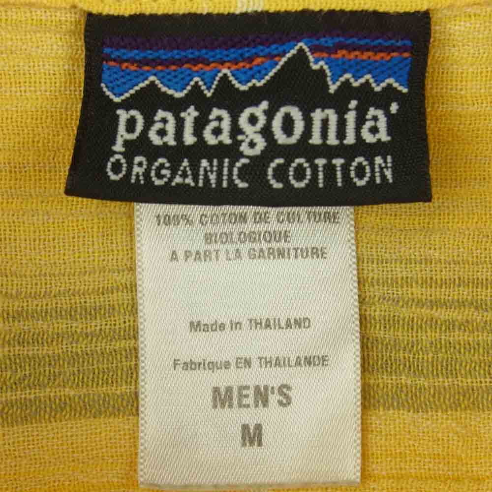 patagonia パタゴニア 10SS 52921 ORGANIC COTTON オーガニックコットン 半袖 コットン チェック シャツ イエロー系 M【中古】