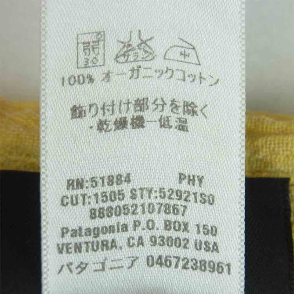 patagonia パタゴニア 10SS 52921 ORGANIC COTTON オーガニックコットン 半袖 コットン チェック シャツ イエロー系 M【中古】
