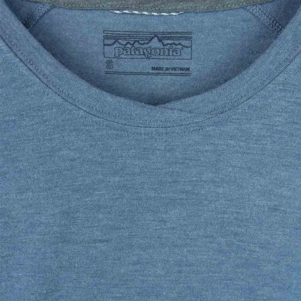 patagonia パタゴニア 18AW 24420 NINE TRAILS BIKE JERSEY ナイントレイルズ バイク ジャージー 7分袖 Tシャツ グレイッシュブルー系 S【中古】