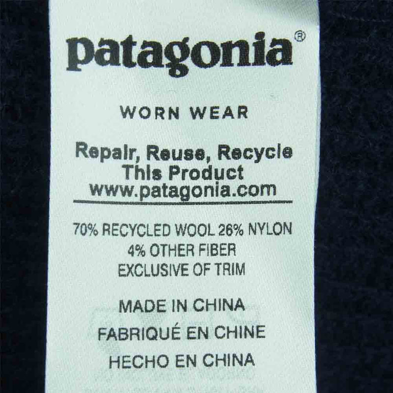 patagonia パタゴニア 17AW 50770 Recycled Wool Crewneck Sweater ニット ウール セーター  ネイビー系 S【中古】