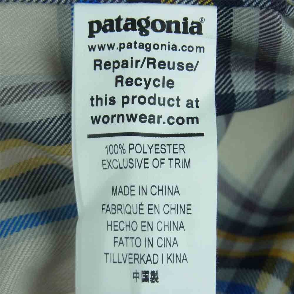 patagonia パタゴニア 21AW 41605 Canyonite Flannel Shirt キャニオナイト フランネル 長袖 チェック シャツ グレイッシュベージュ系 M【中古】