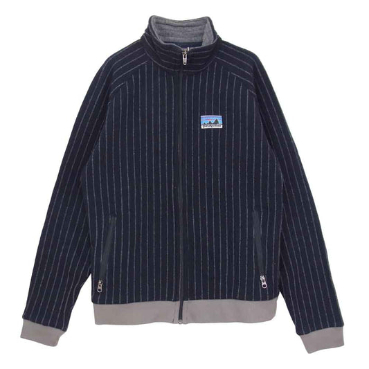 patagonia パタゴニア 08AW 20300 USA製 旧タグ 白タグ 復刻 QUILT AGAIN JKT キルトアゲインジャケット ストライプ ネイビー系 M【中古】
