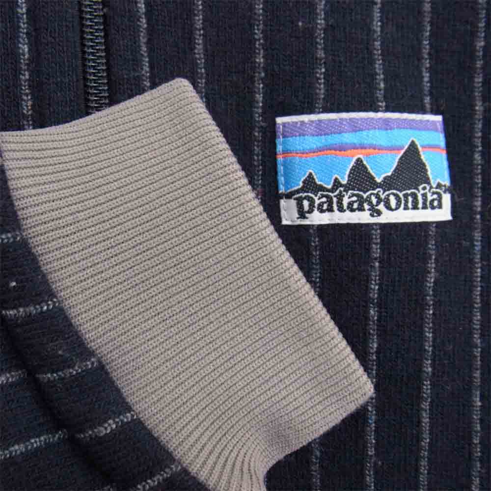 patagonia パタゴニア 08AW 20300 USA製 旧タグ 白タグ 復刻 QUILT AGAIN JKT キルトアゲインジャケット ストライプ ネイビー系 M【中古】