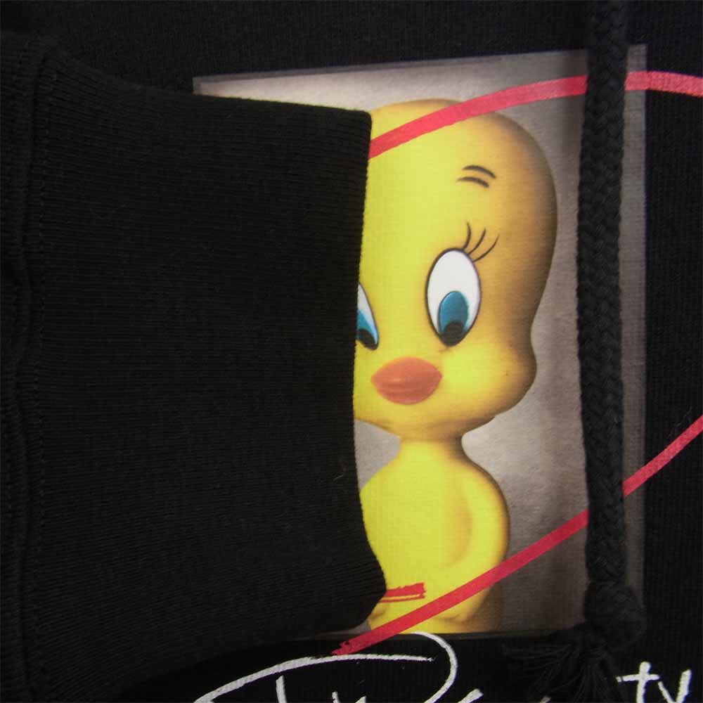 X-girl エックスガール 5183221 × LOONEY TUNES TWEETY SWEAT HOODIE ルーニーテューンズ スウェット フーディ ブラック系 ONE SIZE【新古品】【未使用】【中古】
