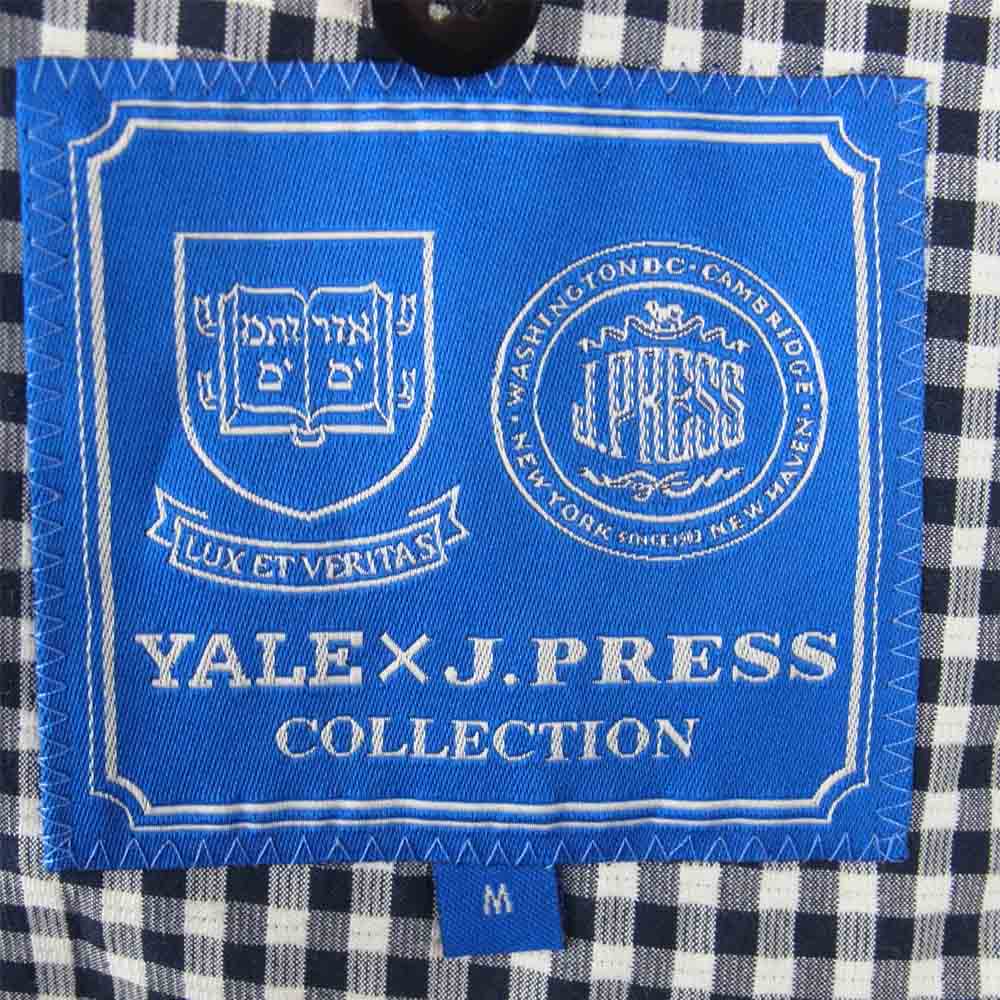 ジェイプレス YALE ギンガムチェック テーラード ジャケット 中国製 ブラック系 ホワイト系 M【中古】