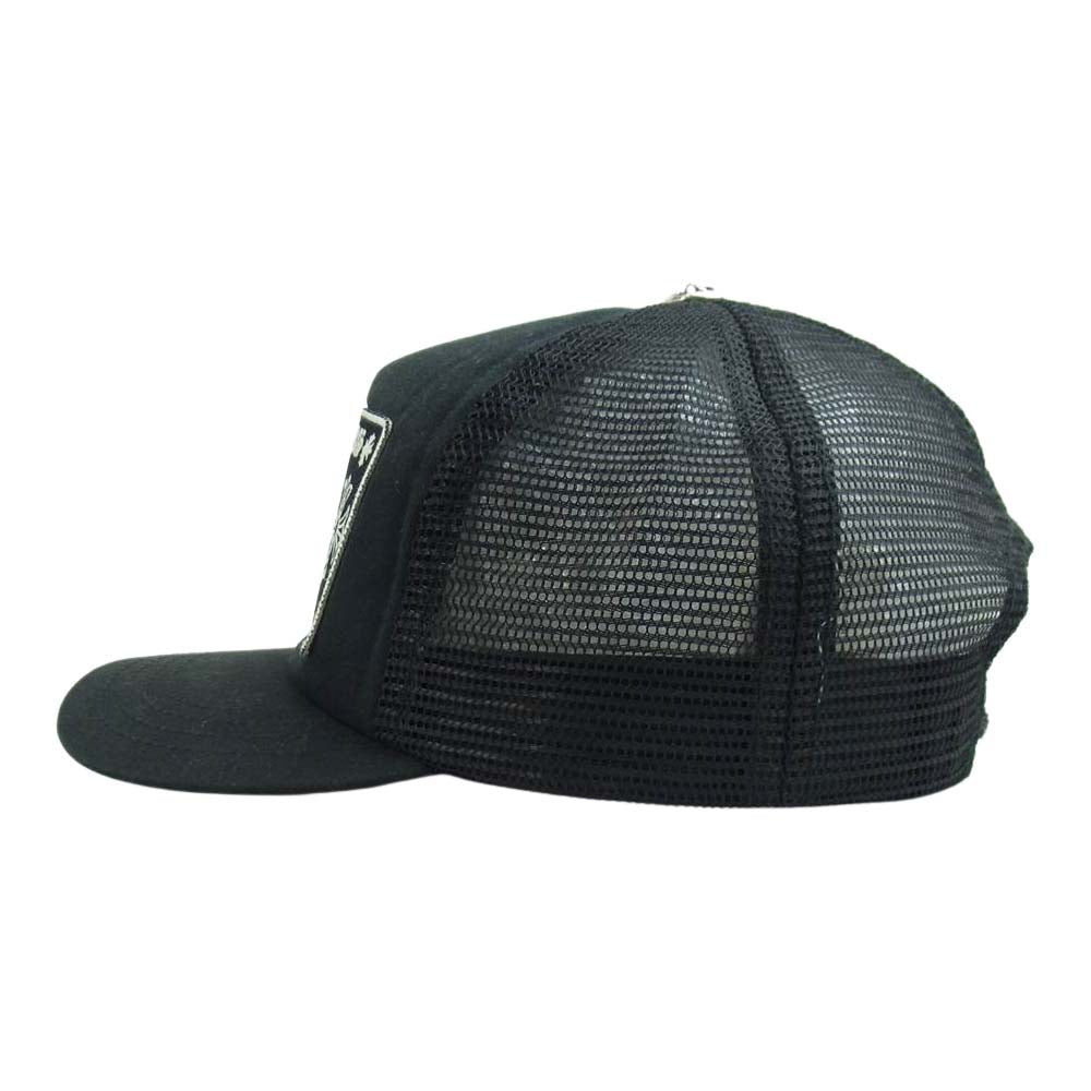 CHROME HEARTS クロムハーツ（原本無） TRUCKER CAP パッチ クロスボール ブラック トラッカー キャップ ブラック系 53-60【中古】