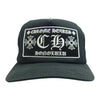 CHROME HEARTS クロムハーツ（原本無） TRUCKER CAP パッチ クロスボール ブラック トラッカー キャップ ブラック系 53-60【中古】