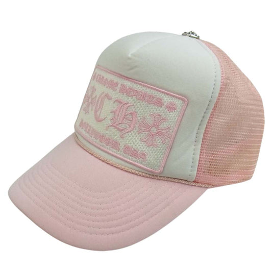 CHROME HEARTS クロムハーツ（原本無） TRUCKER CAP パッチ クロスボール ピンク トラッカー キャップ ピンク系【中古】